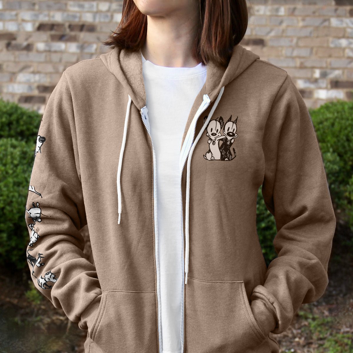 Walking with MUTTS' Brown Zip Hoodie