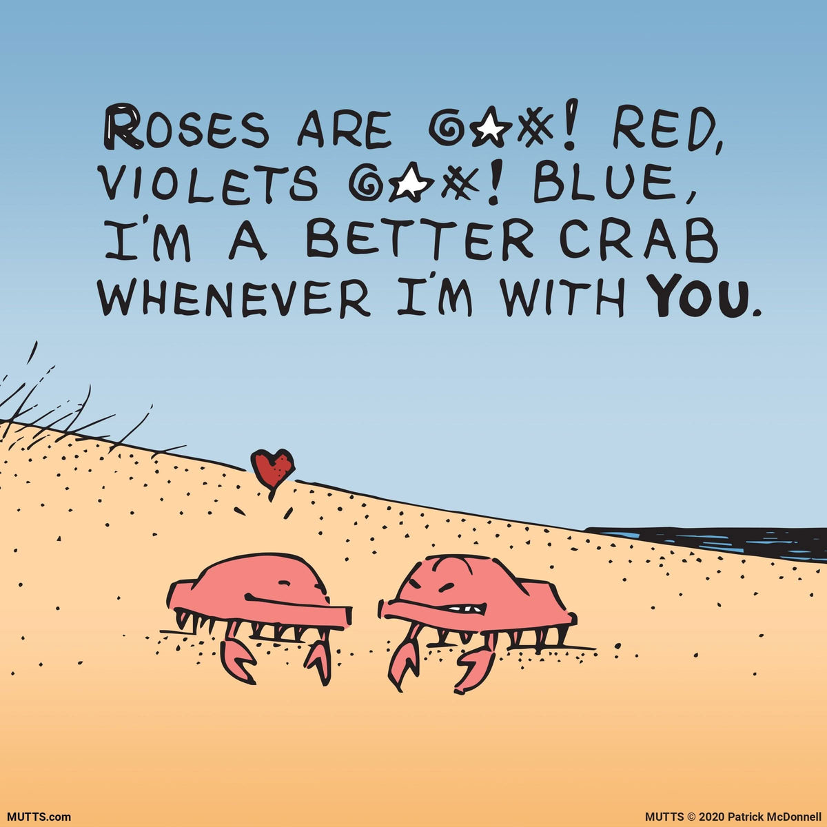 'I'm a Better Crab' Poem Print MUTTS