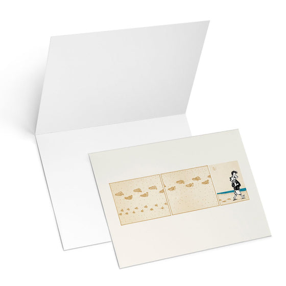 'Footprints In the Sand' Greeting Card - MUTTS