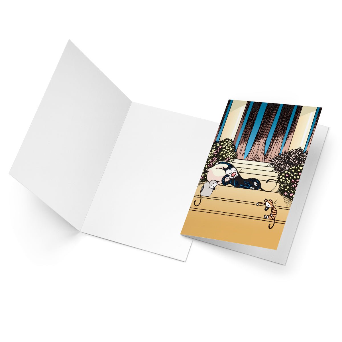 'Sleeping Moochie' Title Panel Greeting Card - MUTTS