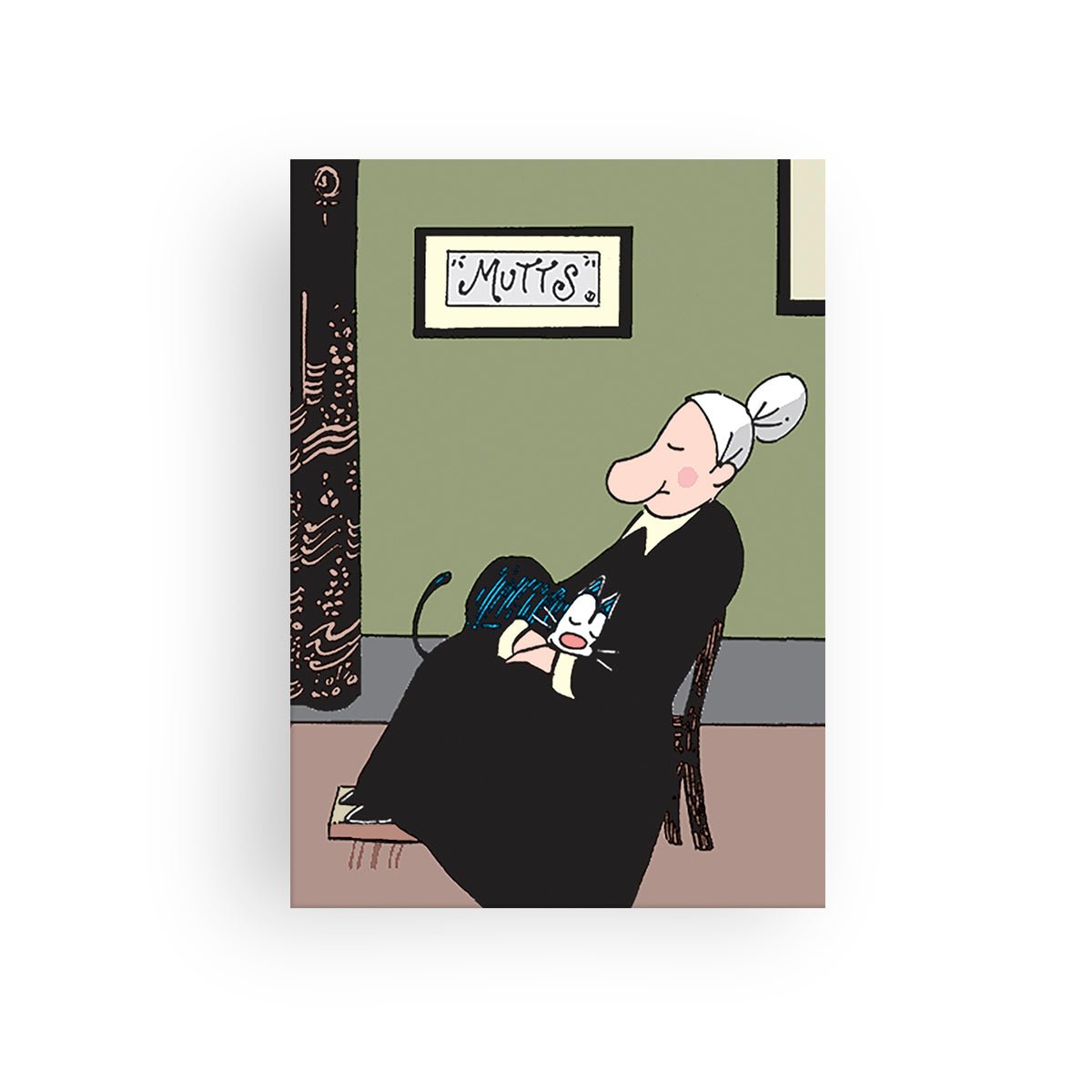 'Whiskers Mother' Title Panel Greeting Card - MUTTS
