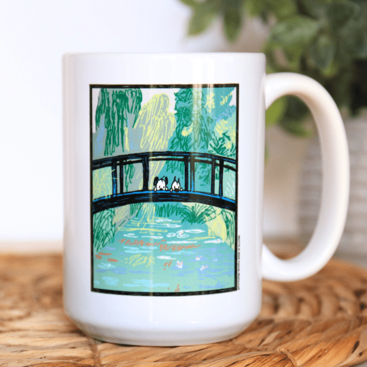 'MUTTS Over Water Lilies' Mug