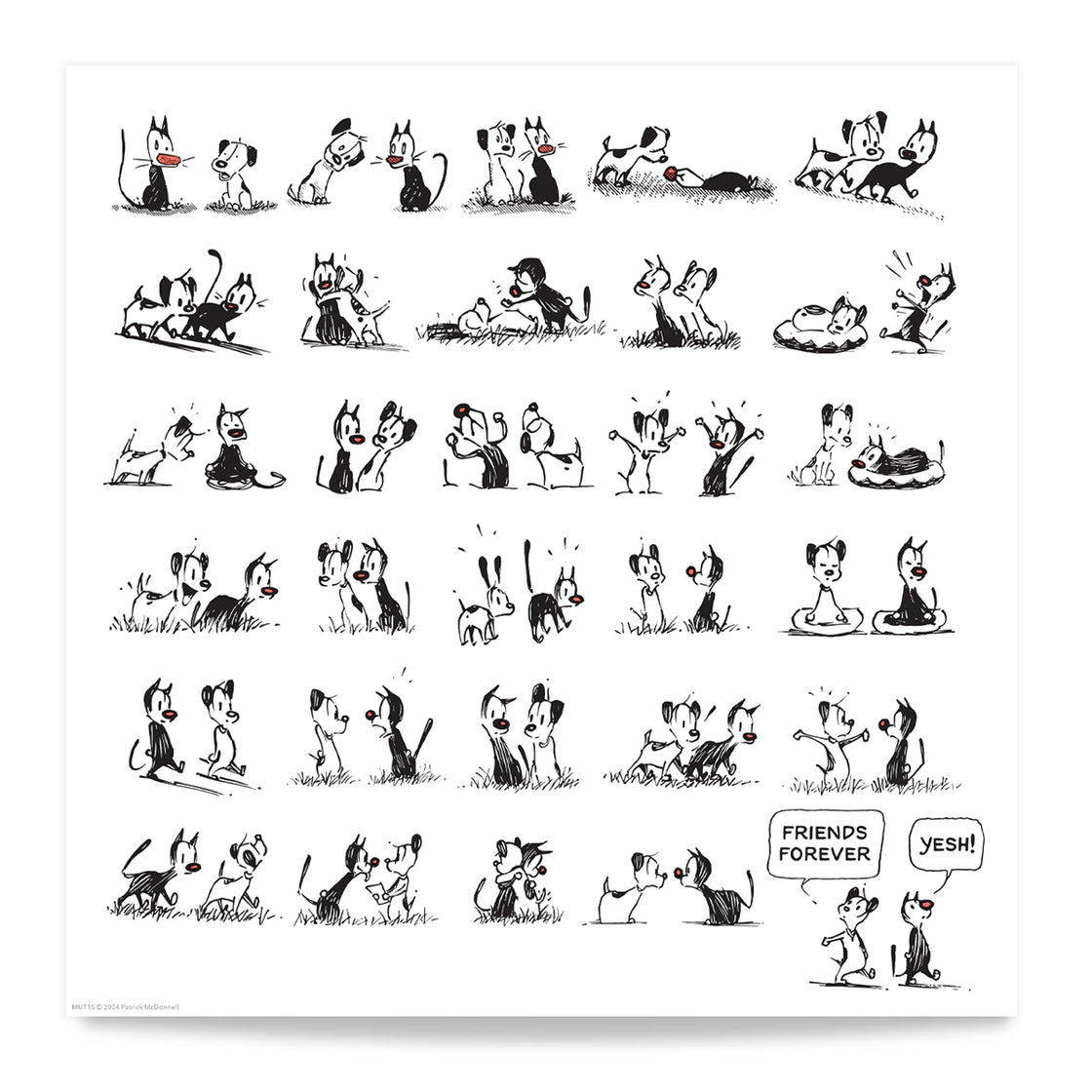 '30 Years of Friendship' Standard Art Print – MUTTS