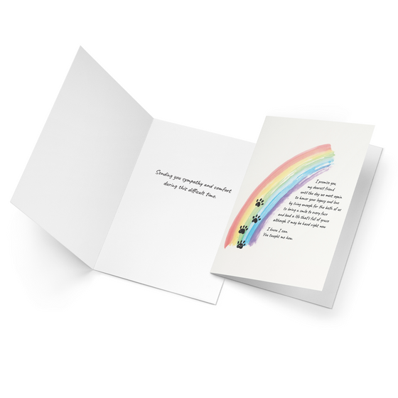 Rainbow Poem Pet Sympathy Card