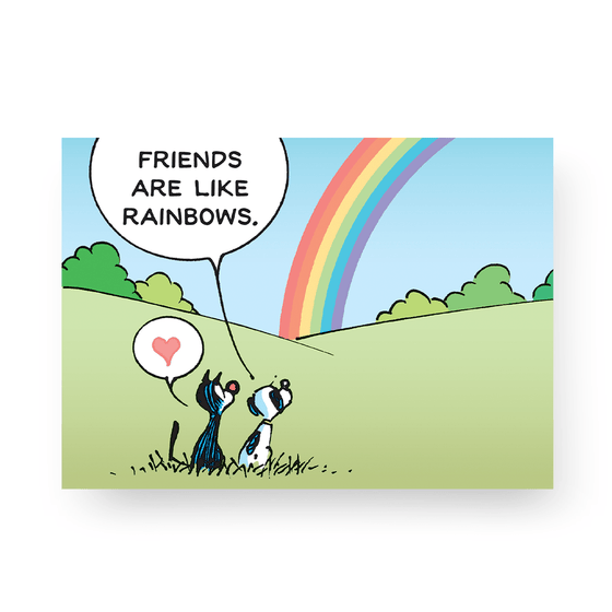 'Friends Are Like Rainbows' Greeting Card