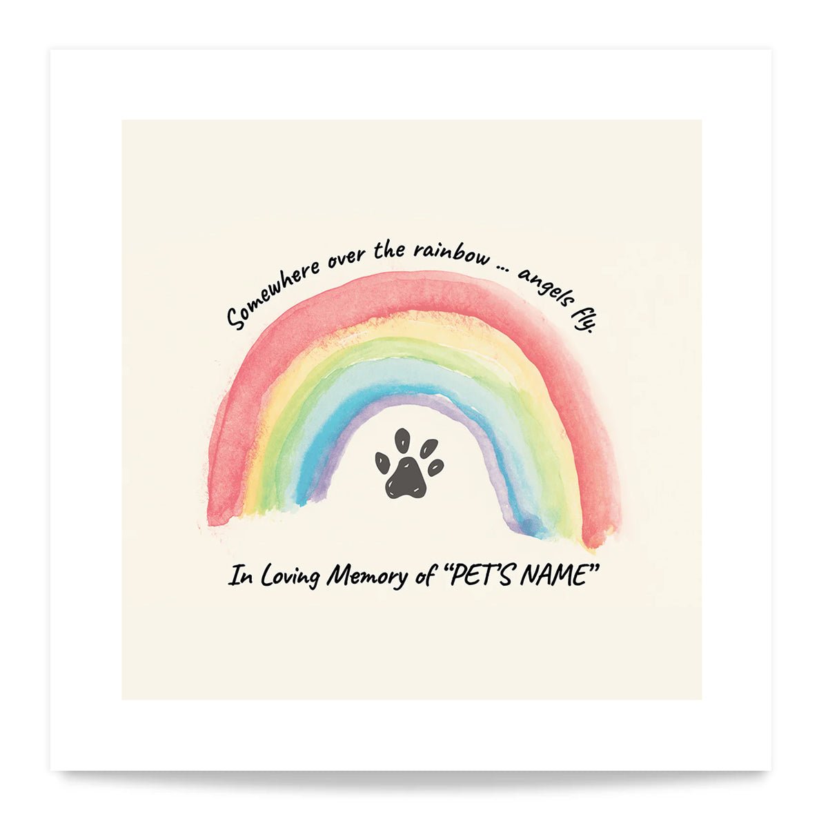 'Angels Fly' Customizable Rainbow Bridge Print - MUTTS