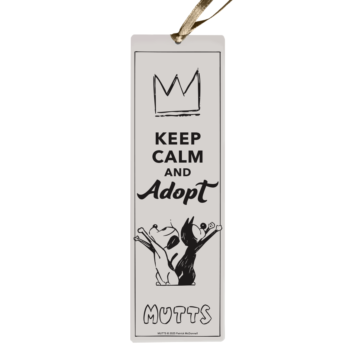 'Keep Calm & Adopt' Metal Bookmark - MUTTS