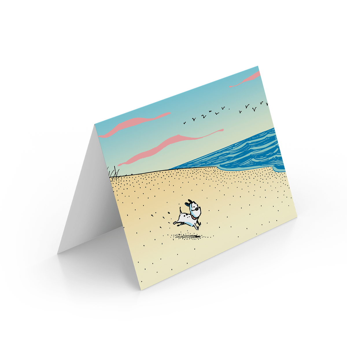 'Sparky at Sunset' Greeting Card
