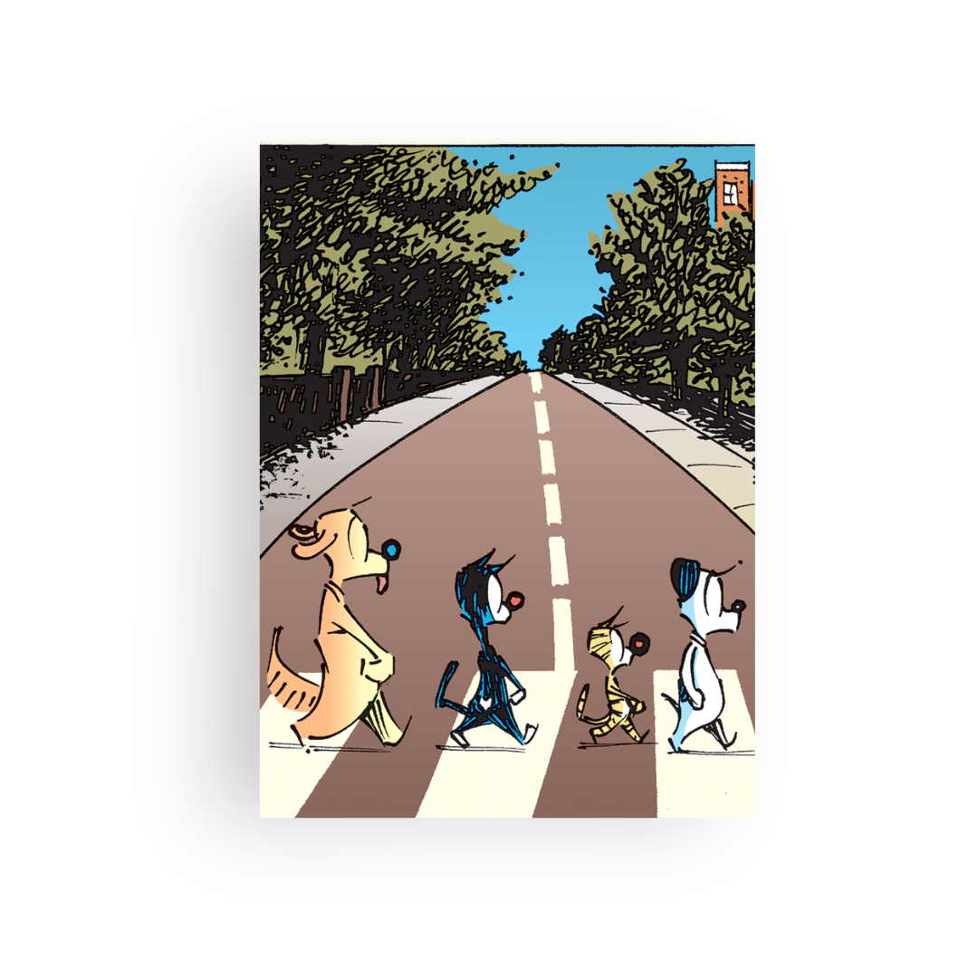 'Tabby Road' Greeting Card