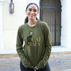 Green 'Cat Lady' Long Sleeve Tee - MUTTS