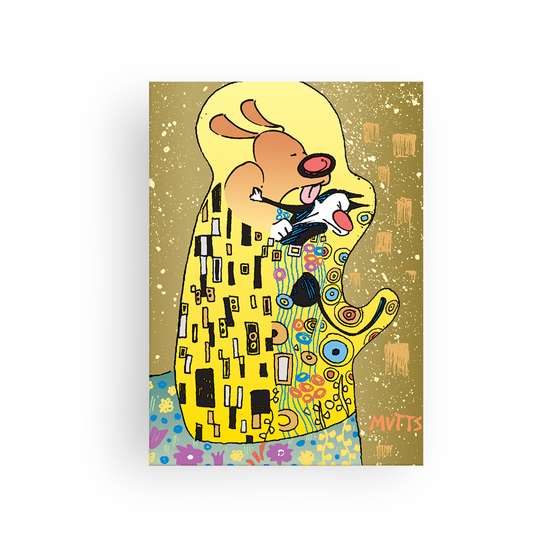 'Dog Kisses' Title Panel Greeting Card