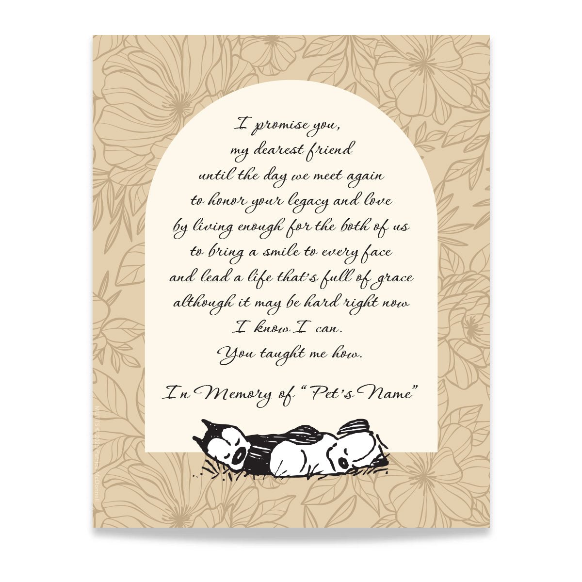 Floral 'Rainbow Bridge' Customizable Print - MUTTS