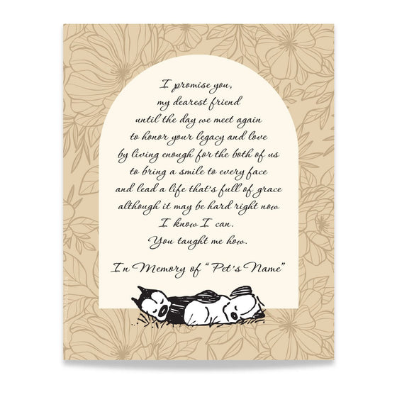 Floral 'Rainbow Bridge' Customizable Print - MUTTS