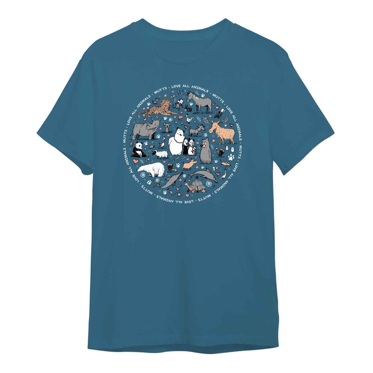 'Love All Animals' Short Sleeve Tee - MUTTS