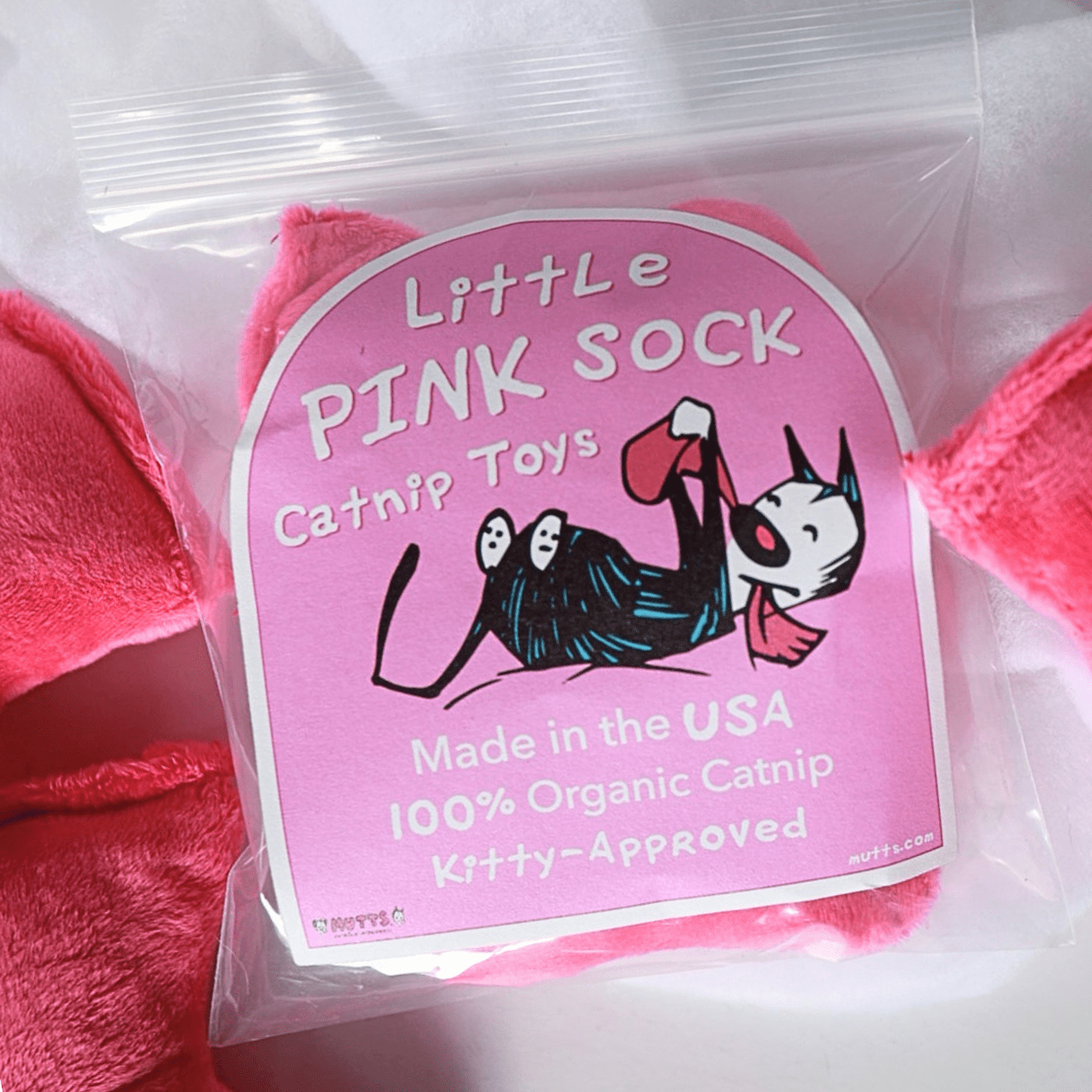 Little Pink Sock Catnip Toys - MUTTS