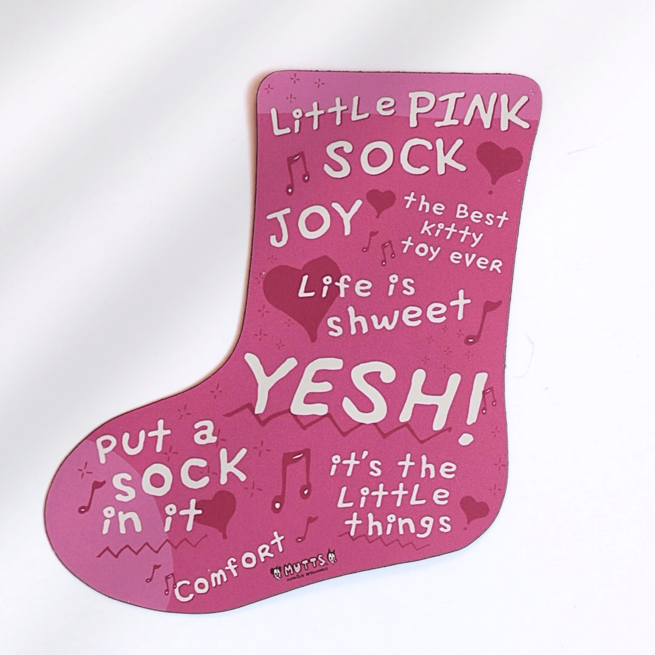 Free 'Mooch's Little Pink Sock' Magnet - MUTTS