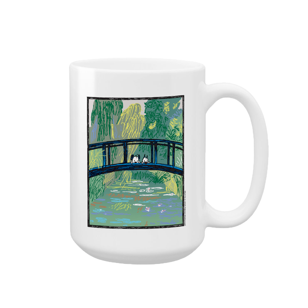 'MUTTS Over Water Lilies' Mug