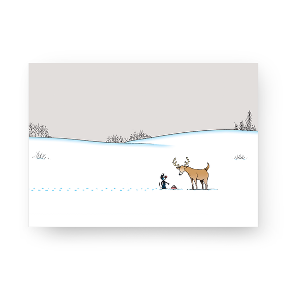 'Peaceful Deer' Holiday Card