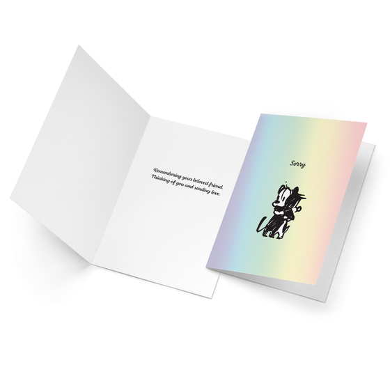 'Beloved Friend' Rainbow Bridge Greeting Card