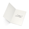 This understated sympathy card features the message, "I'm so sorry your heart is hurting" in decorative text. Inside, the card reads, "Sending you love and comfort."