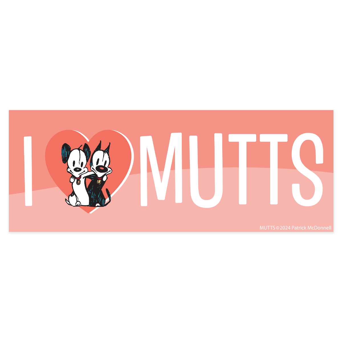 'Love MUTTS' Red Sticker