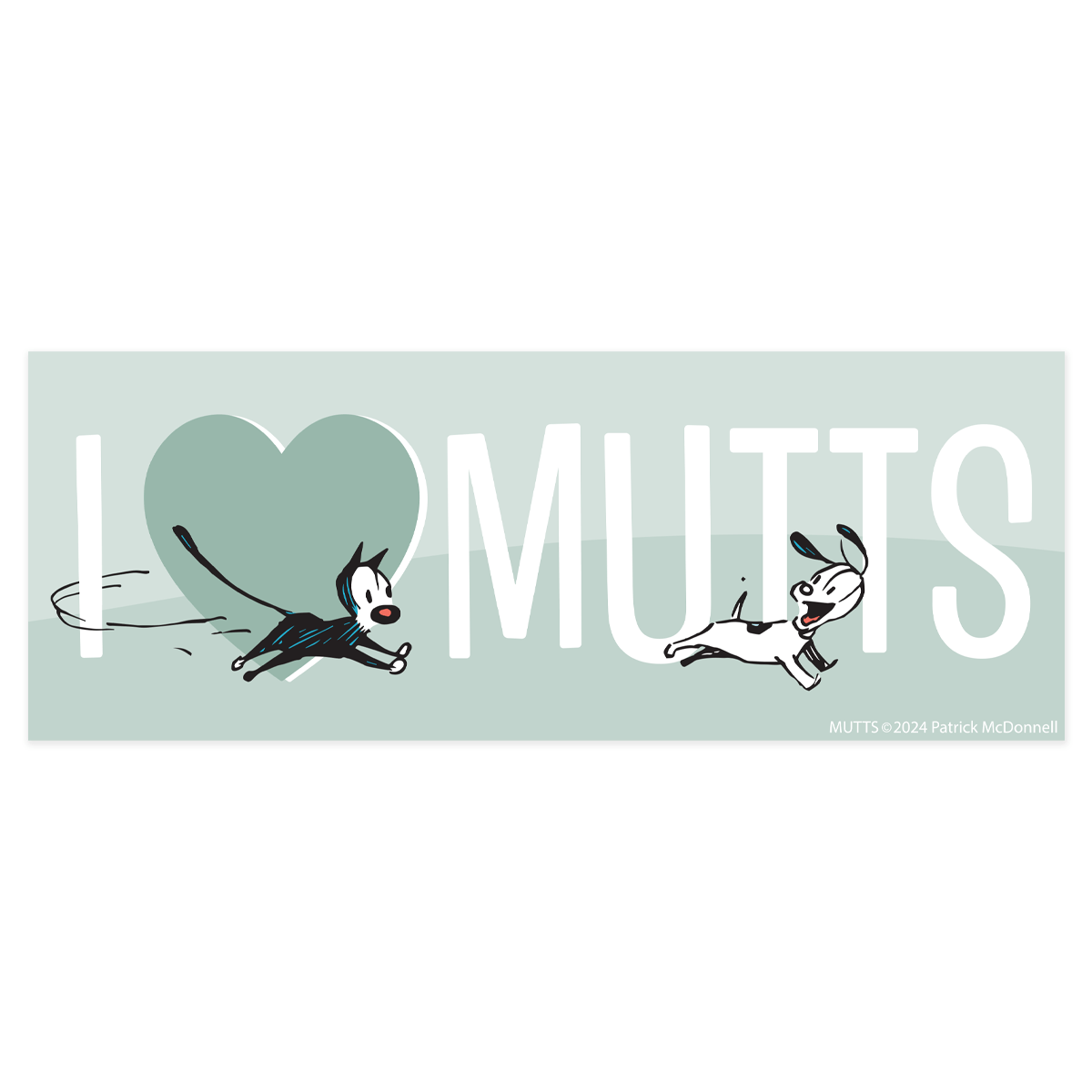 'MUTTS Lover' Green Sticker