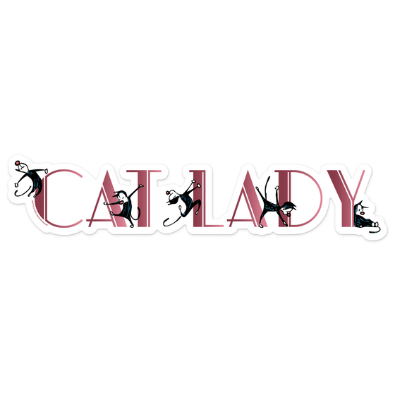 'Cat Lady' Die - Cut Sticker - MUTTS