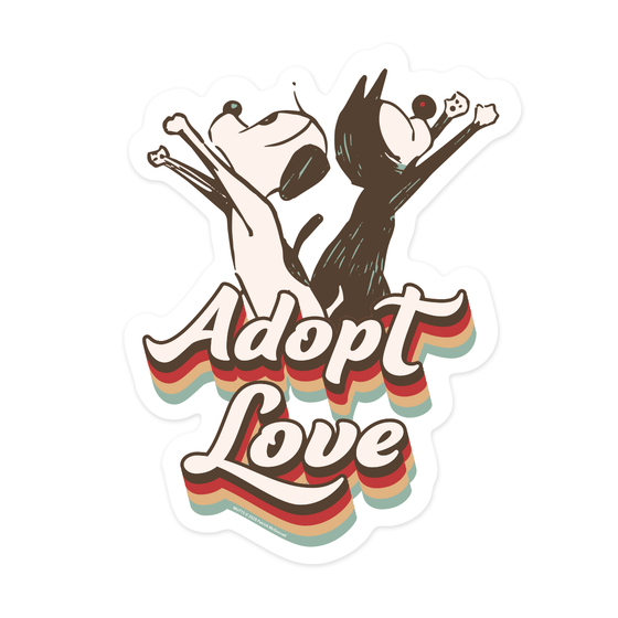 'Adopt Love' Die - Cut Sticker - MUTTS