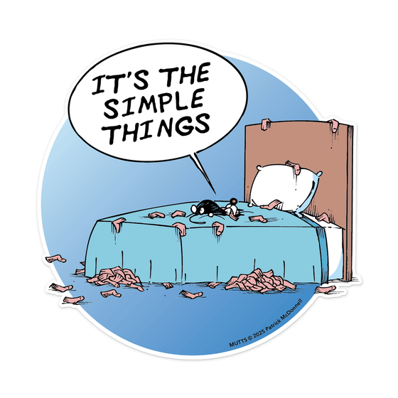 'It's the Simple Things' Sticker - MUTTS