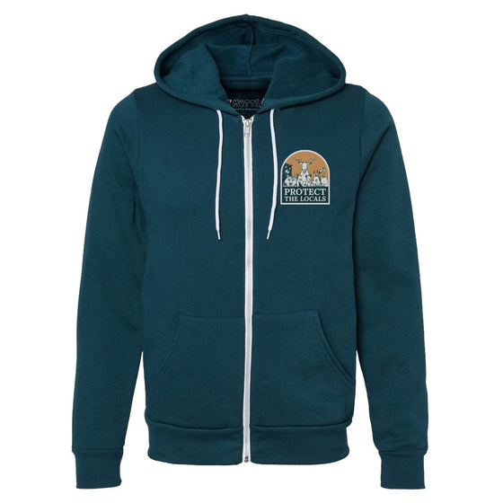 'Protect the Locals' Zip Hoodie - MUTTS