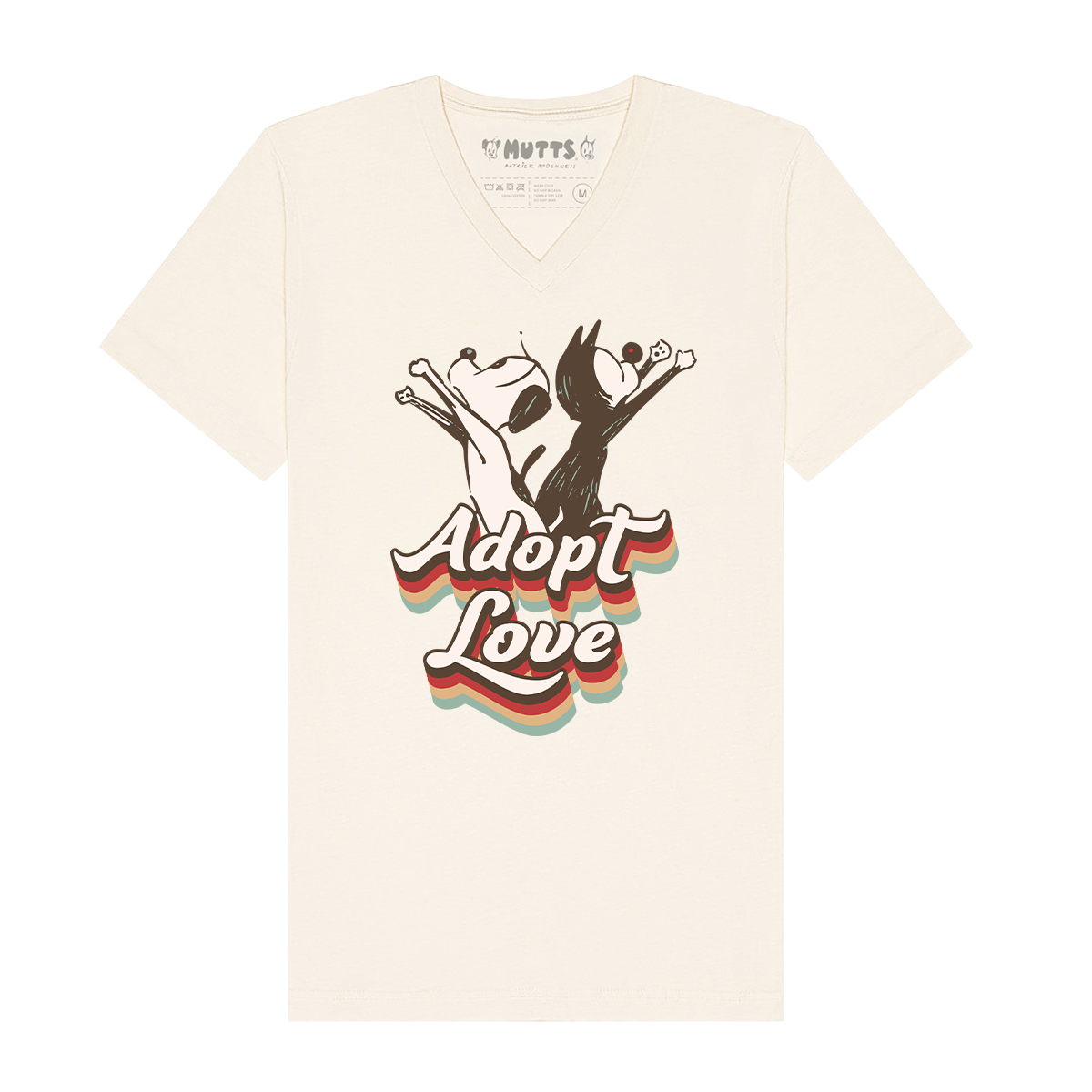 'Adopt Love' V - Neck Tee - MUTTS