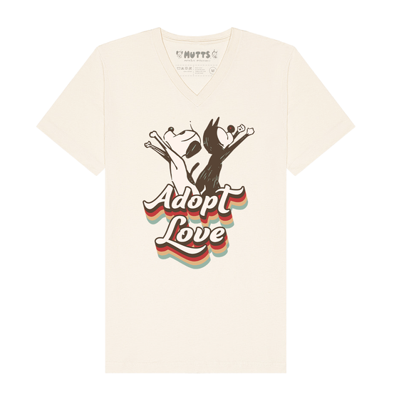 'Adopt Love' V - Neck Tee - MUTTS