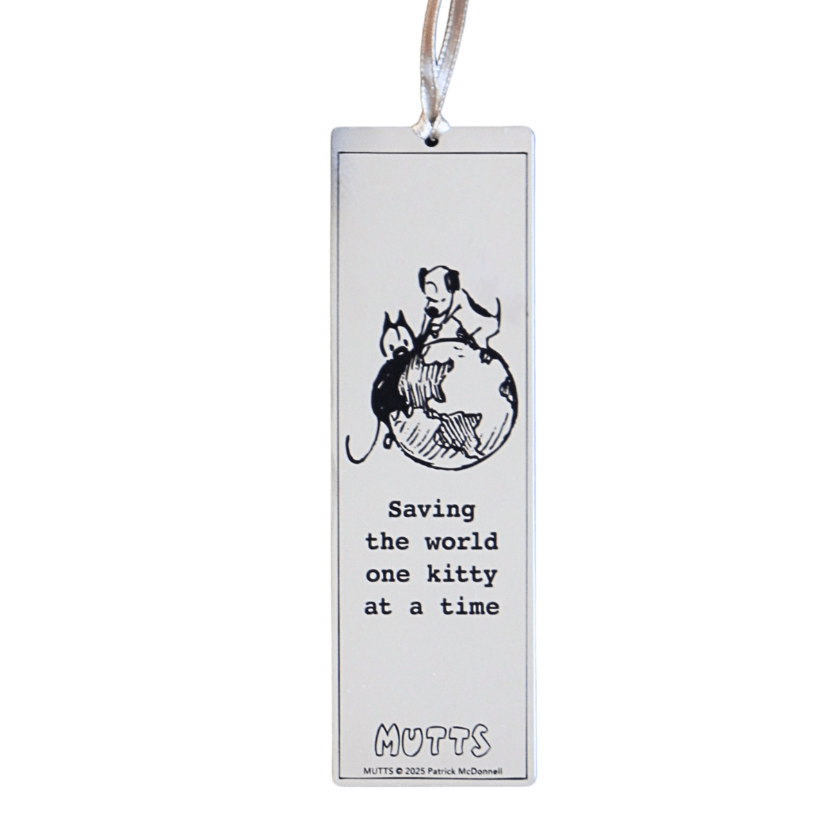 'One Kitty' Metal Bookmark - MUTTS