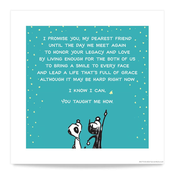 'Pet Memorial Poem' Rainbow Bridge Standard Art Print - MUTTS