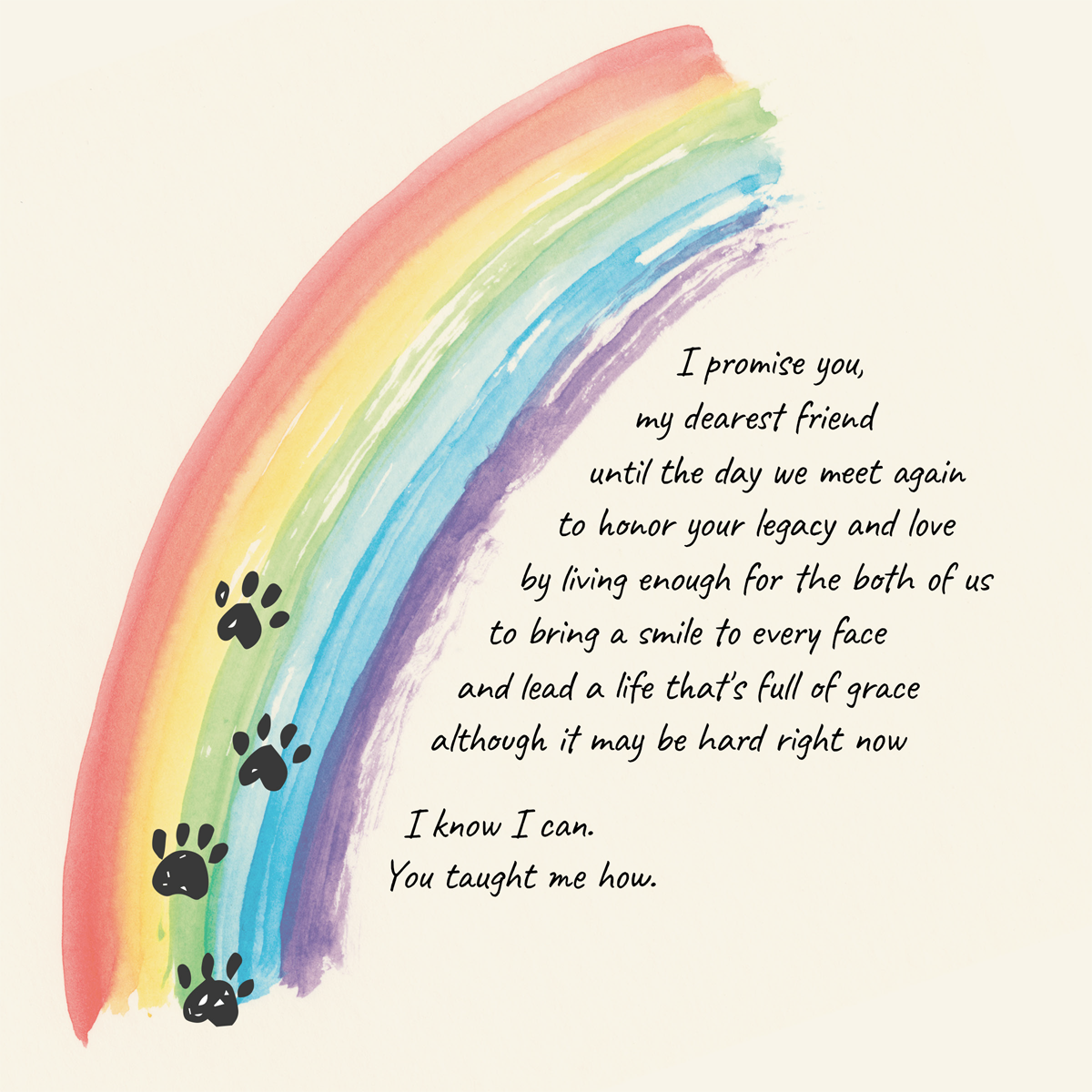Rainbow Bridge Poem Print