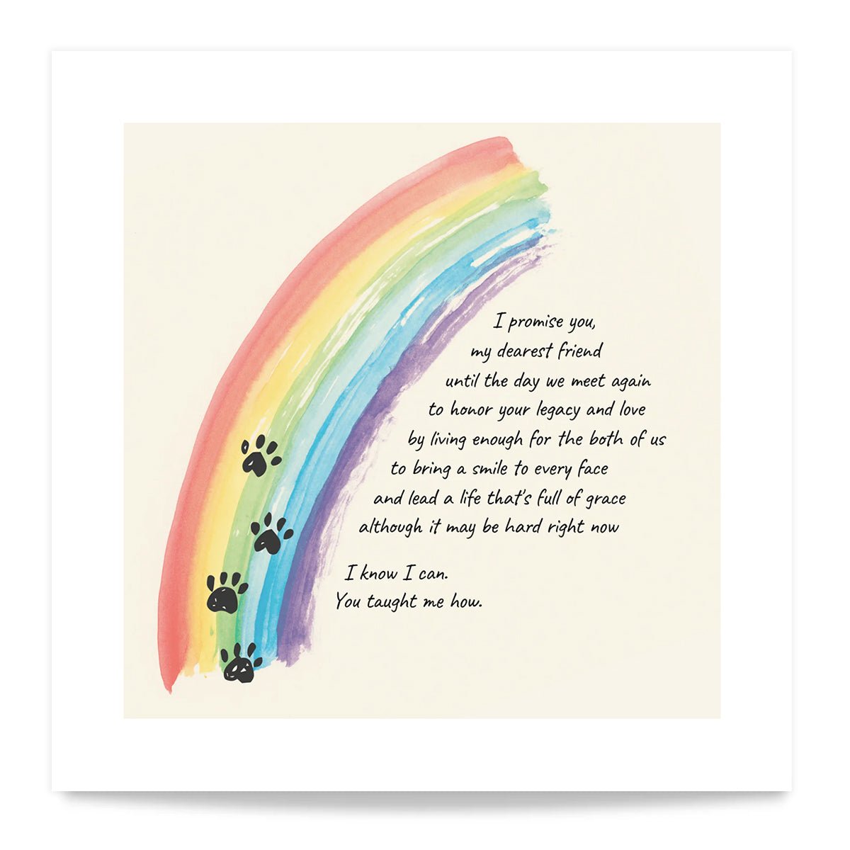 'Rainbow Bridge Poem' Standard Art Print - MUTTS
