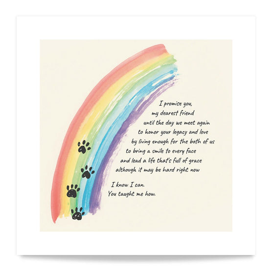 'Rainbow Bridge Poem' Standard Art Print - MUTTS