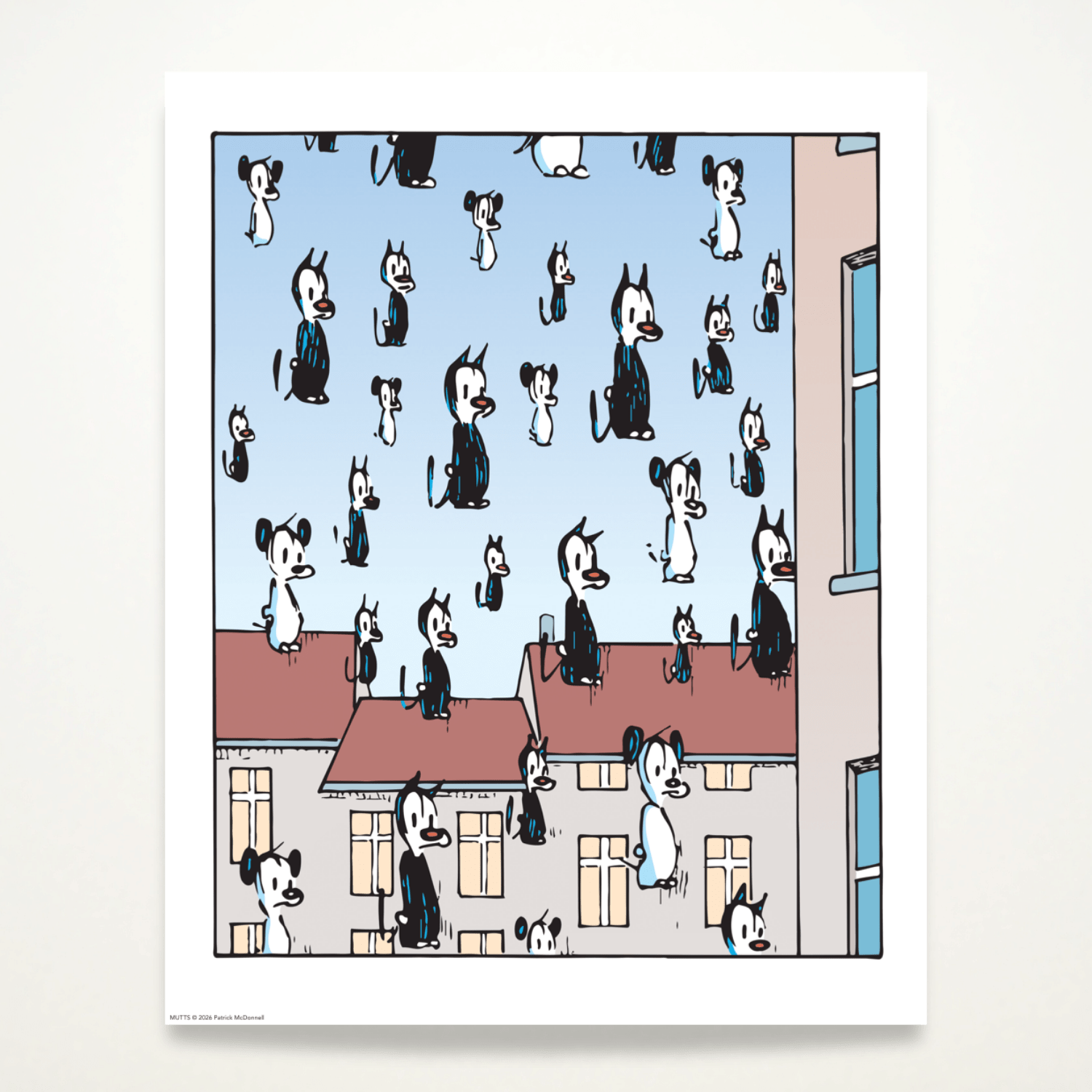'Raining Cats & Dogs' Museum - Quality Print - MUTTS