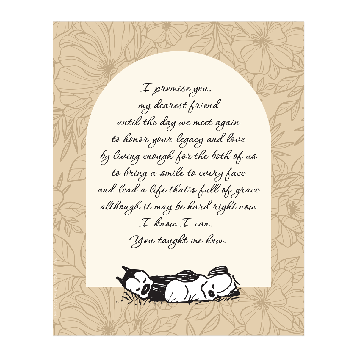 Floral Rainbow Bridge Poem Print - MUTTS