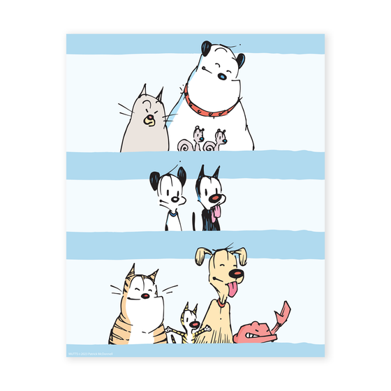 The MUTTS Crew Blue Decorative Room Print