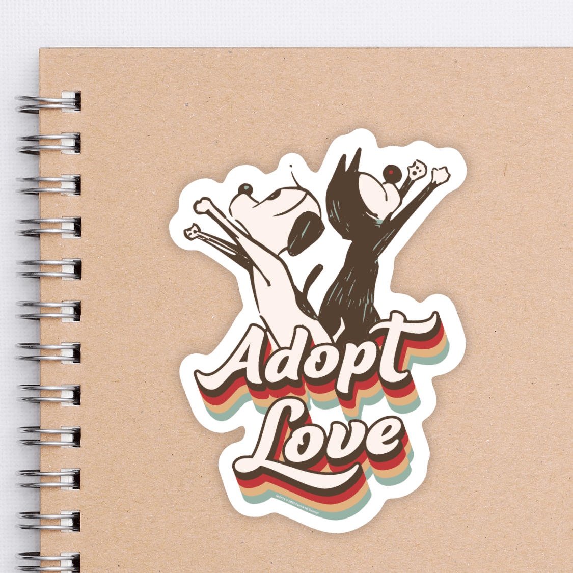 'Adopt Love' Die - Cut Sticker - MUTTS