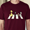 Burgundy 'Tabby Road' Staple Tee - MUTTS