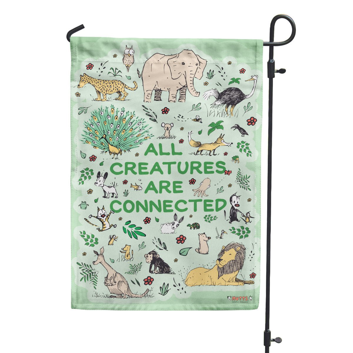 'All Creatures' Garden Flag - MUTTS