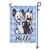 Blue 'Hello, You' Garden Flag - MUTTS