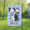 Blue 'Hello, You' Garden Flag - MUTTS