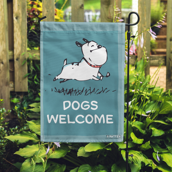 'Guard Dogs Welcome' Garden Flag