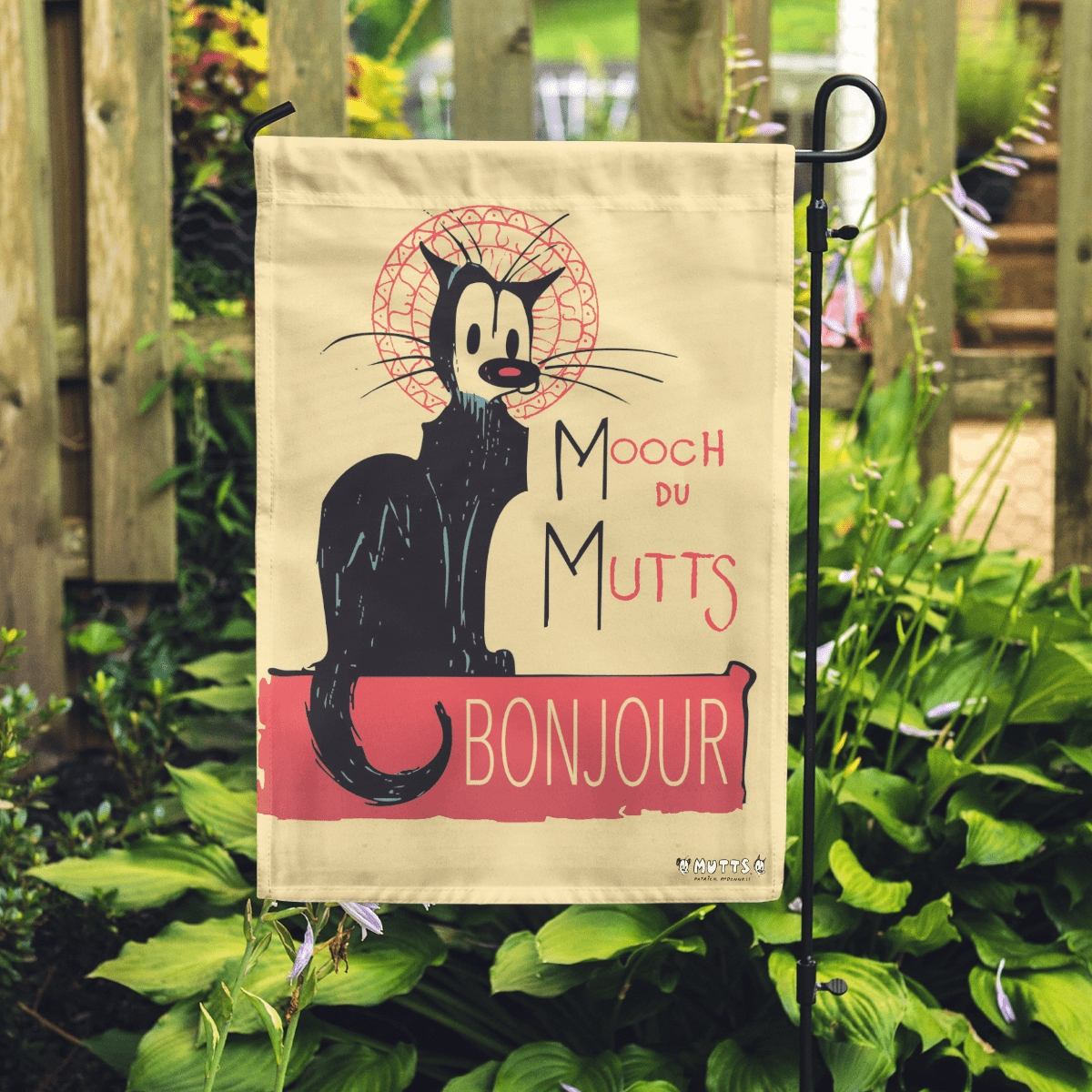 'Mooch Du MUTTS Bonjour' Garden Flag - MUTTS