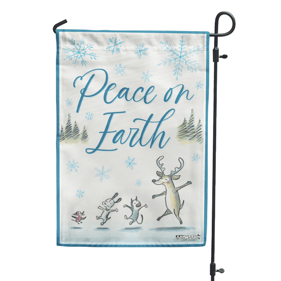 'Peace On Earth' Garden Flag - MUTTS