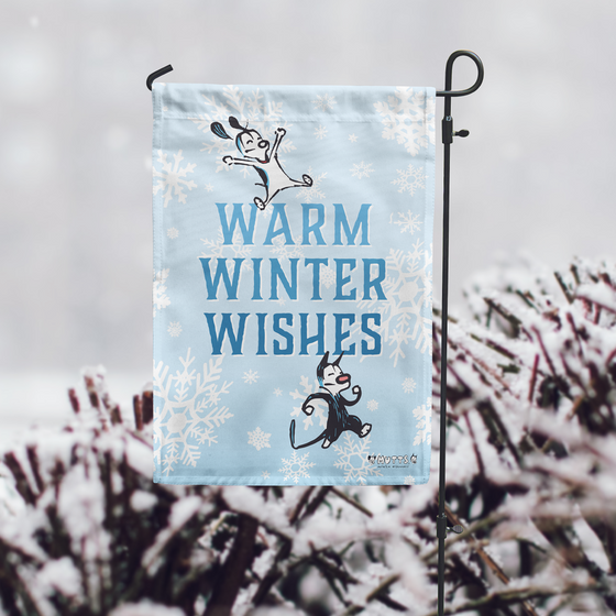 'Warm Winter Wishes' Garden Flag