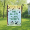 'Sing for Hope' Garden Flag - MUTTS